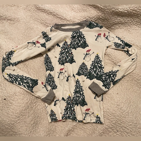 Burt’s Bees Christmas Tree Pj Top Size 8 organic - Picture 1 of 3